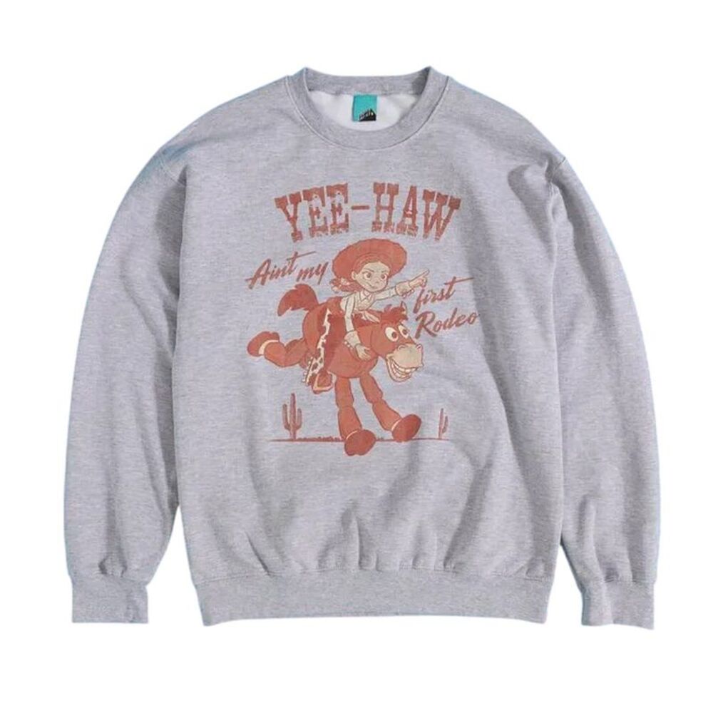 Toy Story Unisex Adult Yee-Haw Jessie Marl Sweatshirt / Gray Marl - Picture 1 of 3